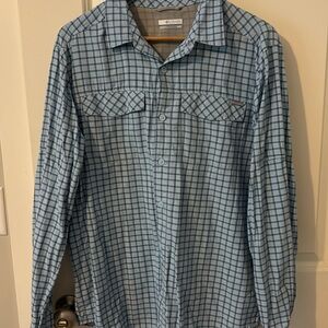 Columbia button down shirt.